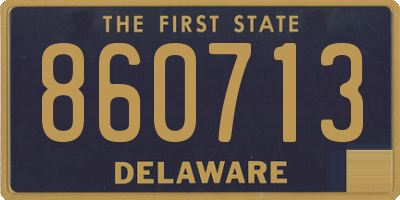 DE license plate 860713