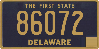 DE license plate 86072