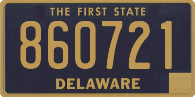 DE license plate 860721