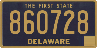 DE license plate 860728