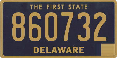 DE license plate 860732
