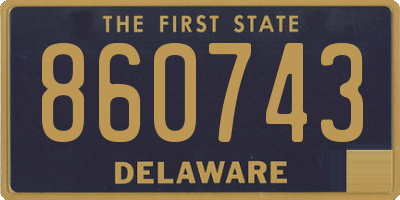 DE license plate 860743