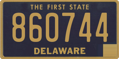 DE license plate 860744