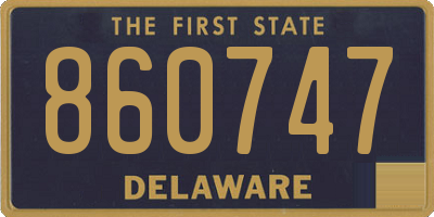 DE license plate 860747
