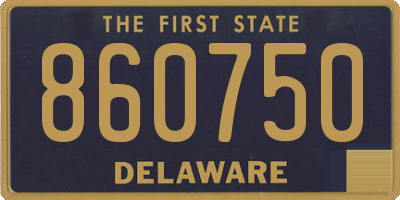 DE license plate 860750