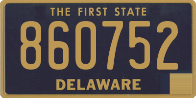 DE license plate 860752