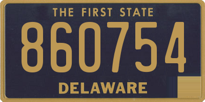 DE license plate 860754