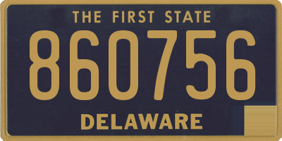 DE license plate 860756