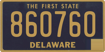DE license plate 860760