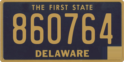 DE license plate 860764