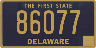 DE license plate 86077