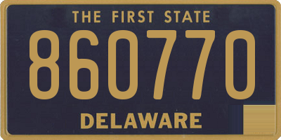 DE license plate 860770