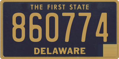 DE license plate 860774