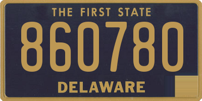 DE license plate 860780