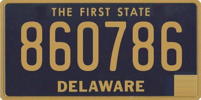 DE license plate 860786