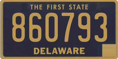 DE license plate 860793