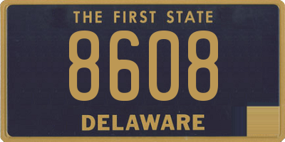 DE license plate 8608