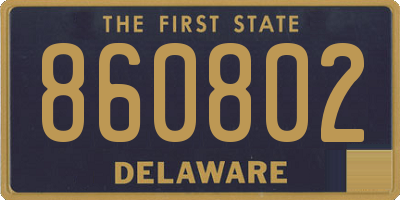 DE license plate 860802