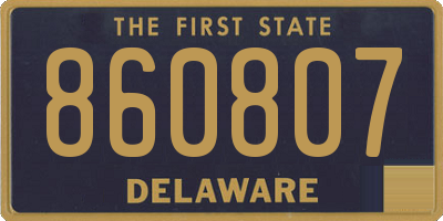DE license plate 860807