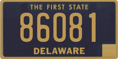 DE license plate 86081
