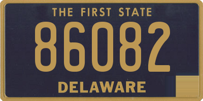 DE license plate 86082
