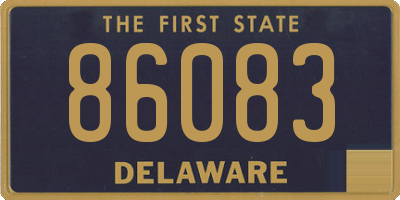 DE license plate 86083
