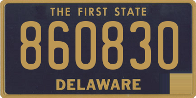DE license plate 860830