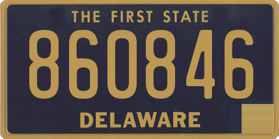 DE license plate 860846