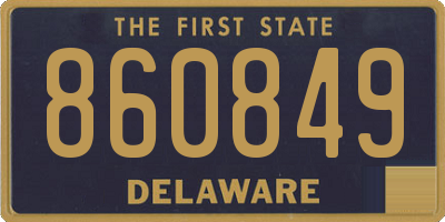 DE license plate 860849