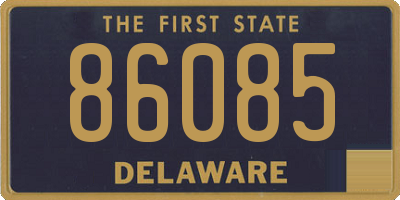 DE license plate 86085