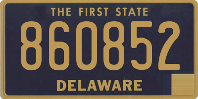 DE license plate 860852