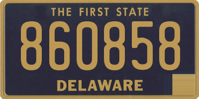 DE license plate 860858