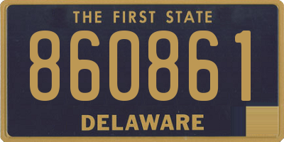 DE license plate 860861