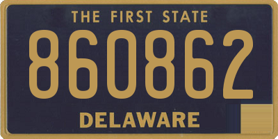 DE license plate 860862