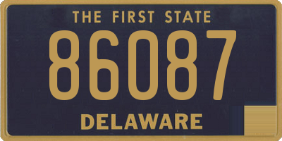 DE license plate 86087