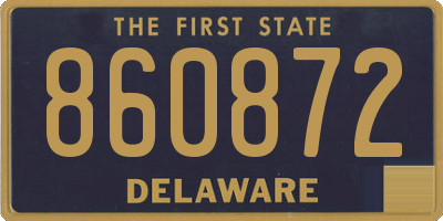 DE license plate 860872