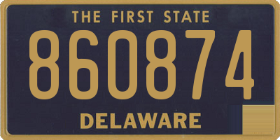 DE license plate 860874