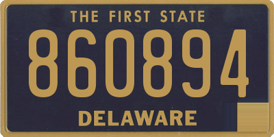 DE license plate 860894