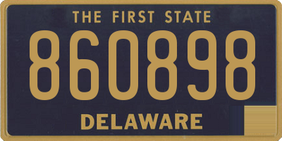DE license plate 860898