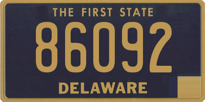 DE license plate 86092