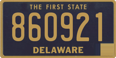 DE license plate 860921