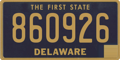 DE license plate 860926