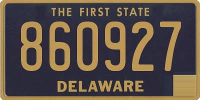 DE license plate 860927