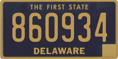 DE license plate 860934
