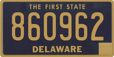 DE license plate 860962