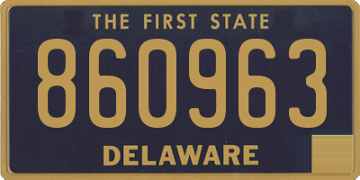 DE license plate 860963