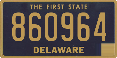 DE license plate 860964