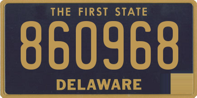 DE license plate 860968