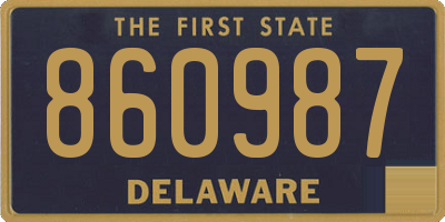DE license plate 860987