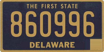 DE license plate 860996